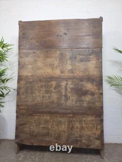 Cabinet à boissons de cuisine vintage en bois indien récupéré et émaillé, autoportant