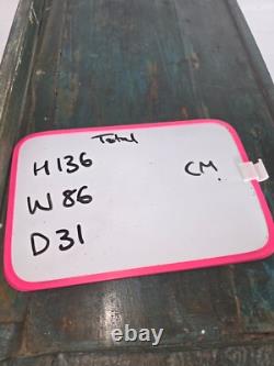 Cabinet à boissons de cuisine vintage en bois indien récupéré et émaillé, autoportant