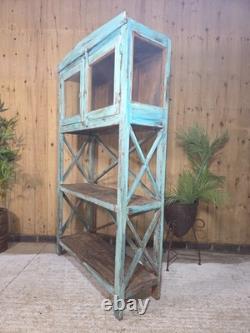 Cabinet à boissons en bois indien vintage rustique avec étagères pour la cuisine