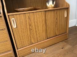 Cabinet à boissons vintage des années 70 Schreiber, unité murale, placard en teck