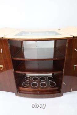 Cabinet à cocktails vintage des années 50 Turnidge de Londres avec clé