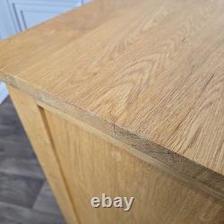 Cabinet à vin en chêne massif vintage rustique avec tiroir, support de 16 bouteilles en bois