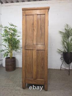 Cabinet d'affichage vintage en bois colonial indien émaillé pour cuisine, salle de bain et boissons