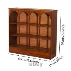 Cabinet de comptoir en bois vintage pour affichage de bureau pour tasses de garde-manger de cuisine