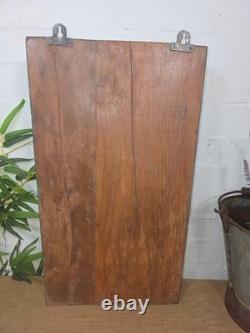 Cabinet de cuisine mural en bois indien vintage verni, porte-clés et rack à épices pour couloir.