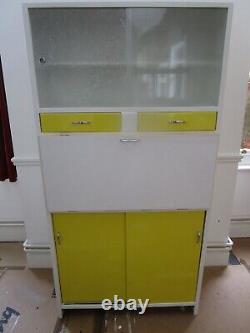 Cabinet de cuisine rétro 1950, unité de rangement de garde-manger avec tiroirs, rangement des années 1960