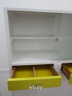 Cabinet de cuisine rétro 1950, unité de rangement de garde-manger avec tiroirs, rangement des années 1960