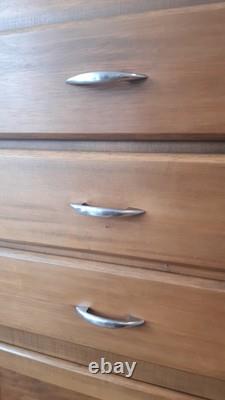 Cabinet de cuisine vintage en teck Solent, meuble haut avec tiroirs