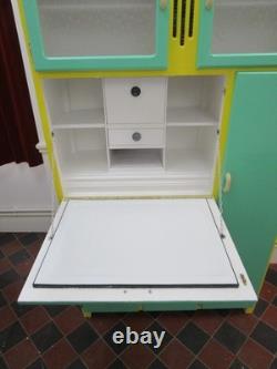 Cabinet de cuisine vintage rétro années 1930 1940 1950 avec rangement et tiroirs de garde-manger