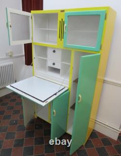 Cabinet de cuisine vintage rétro années 1930 1940 1950 avec rangement et tiroirs de garde-manger