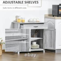 Cabinet de rangement rustique style vintage buffet unité 1 tiroir 2 portes