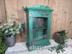 Cabinet mural en bois indien vintage rustique émaillé pour salle de bains et cuisine