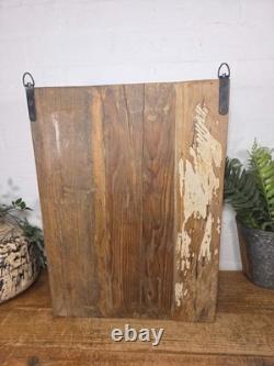 Cabinet mural en bois vitré vintage indien colonial pour salle de bain et cuisine