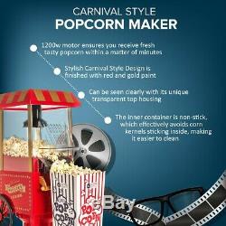 Carnaval À L'air Chaud Sans Graisses Popcorn Maker Popper Machine Rétro 30 Ans De Style
