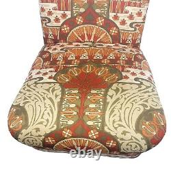 Chaise d'allaitement vintage rétro basse avec motif floral + ensemble assorti de lit et d'ottoman.