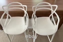 Chaise de bar de style maître 2X pour café, cuisine, restaurant, pub, tabouret de salle à manger S/hauteur 66cm