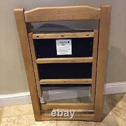 Chaise de cuisine pliante vintage assortie, siège en vinyle, bois de hêtre rétro des années 60 du milieu du siècle