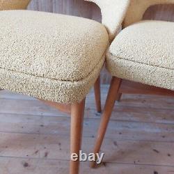 Chaise de cuisine rétro vintage en hêtre mi-siècle jaune - 1 restée