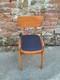 Chaise De Cuisine Vintage Rétro En Bois De Hêtre Et Placage De Hêtre, Cadre En A, Pièce Unique