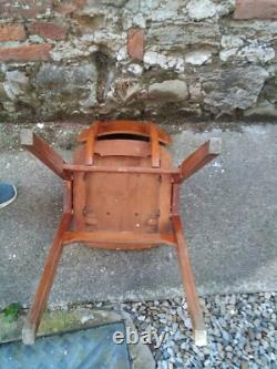 Chaise de cuisine vintage rétro en bois de hêtre et placage de hêtre, cadre en A, pièce unique
