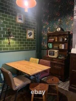 Chaise de salle à manger en simili cuir rouge style rétro chaise de cuisine