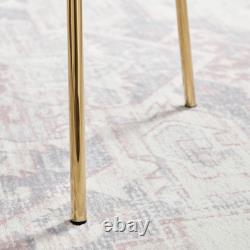 Chaise de salle à manger moderne rembourrée en velours lierre avec pieds dorés rétro vintage