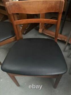 Chaises de cuisine et de salle à manger en bois de teck rétro vintage du milieu du siècle x 3 années 60 70