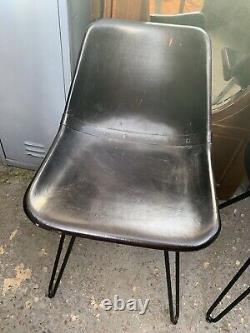 Chaises de cuisine vintage rétro mi-siècle MCM Made Bucket 4 industrielles