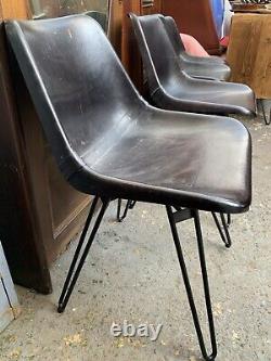 Chaises de cuisine vintage rétro mi-siècle MCM Made Bucket 4 industrielles