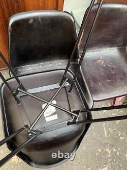 Chaises de cuisine vintage rétro mi-siècle MCM Made Bucket 4 industrielles