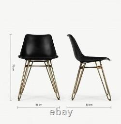 Chaises de cuisine vintage rétro mi-siècle MCM Made Bucket 4 industrielles