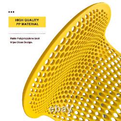 Chaises de salle à manger Ensemble de 4 chaises de cuisine rétro Eiffel Pieds en bois Chaise en plastique UK