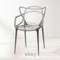 Chaises de salle à manger d'extérieur en polypropylène style moderne pour café bistro de jardin et patio