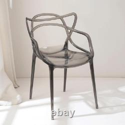 Chaises de salle à manger d'extérieur en polypropylène style moderne pour café bistro de jardin et patio