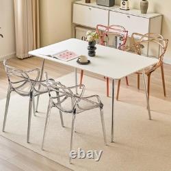 Chaises de salle à manger d'extérieur en polypropylène style moderne pour café bistro de jardin et patio