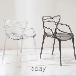 Chaises de salle à manger d'extérieur en polypropylène style moderne pour café bistro de jardin et patio