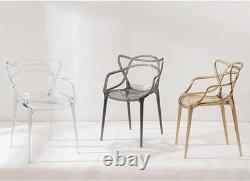 Chaises de salle à manger d'extérieur en polypropylène style moderne pour café bistro de jardin et patio