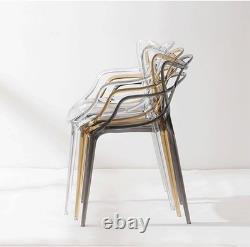 Chaises de salle à manger d'extérieur en polypropylène style moderne pour café bistro de jardin et patio