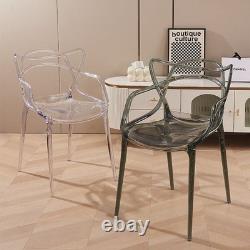 Chaises de salle à manger d'extérieur en polypropylène style moderne pour café bistro de jardin et patio