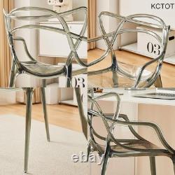 Chaises de salle à manger d'extérieur en polypropylène style moderne pour café bistro de jardin et patio