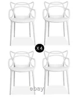 Chaises de salle à manger de restaurant de cuisine de jardin de patio bistro café style maître 4X WH