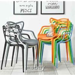 Chaises de salle à manger de restaurant de cuisine de jardin de patio bistro café style maître 4X WH