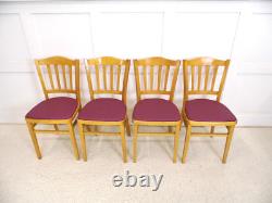Chaises de salle à manger en hêtre vintage rétro des années 1970, ex-table Formica, chaises Ben
