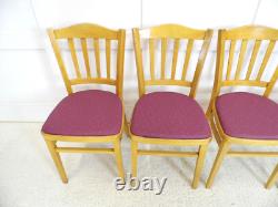 Chaises de salle à manger en hêtre vintage rétro des années 1970, ex-table Formica, chaises Ben