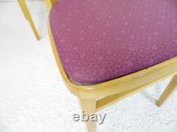Chaises de salle à manger en hêtre vintage rétro des années 1970, ex-table Formica, chaises Ben