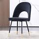 Chaises De Salle à Manger En Velours à Dossier Rembourré, Ensemble De 2/4, Pieds En Métal, Chaise De Cuisine Pour La Maison Ou Le Bureau.