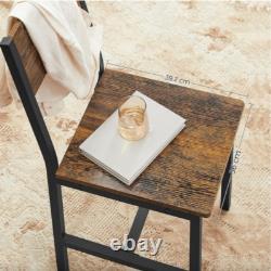 Chaises de salle à manger industrielles en métal rustique, ensemble de 2 chaises, siège de cuisine vintage rétro
