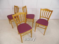 Chaises de salle à manger vintage rétro des années 1970 en hêtre, ex-chaise de table Formica Ben