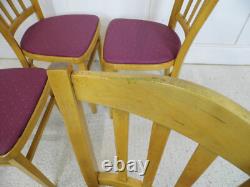 Chaises de salle à manger vintage rétro des années 1970 en hêtre, ex-chaise de table Formica Ben