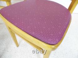 Chaises de salle à manger vintage rétro des années 1970 en hêtre, ex-chaise de table Formica Ben